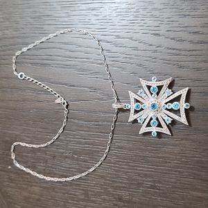 NEW 925 SS Enhancer/Pin Necklace